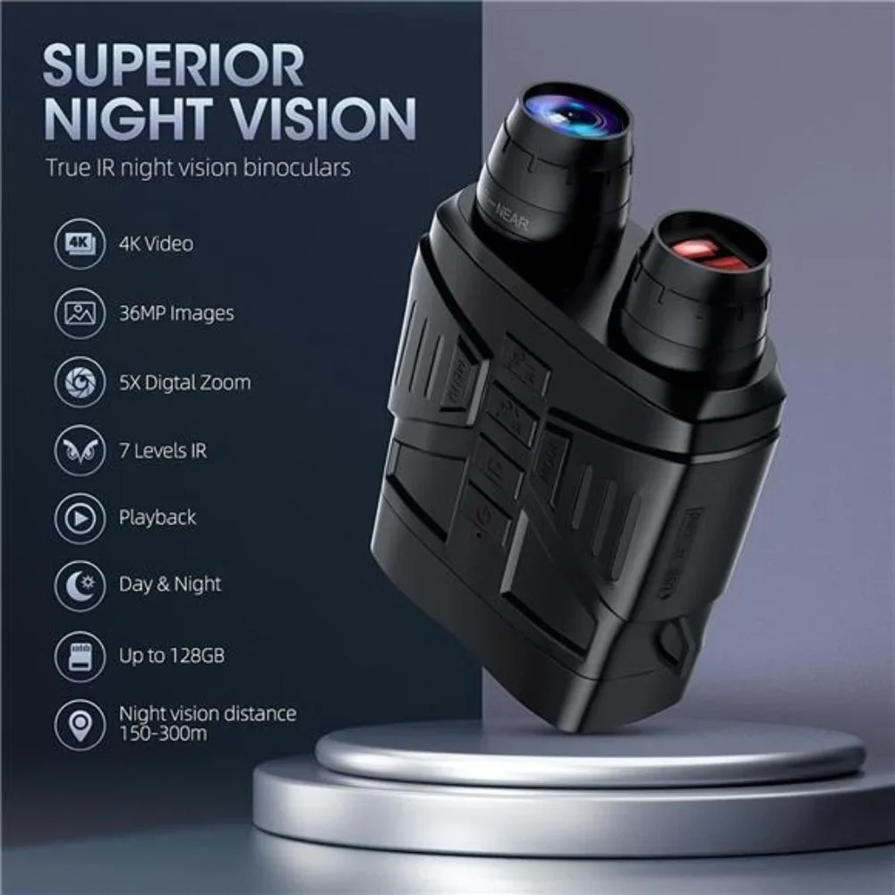 Night Vision Goggles 4K FHD Binoculars Infrared Scope , 3'' Screen with 32GB